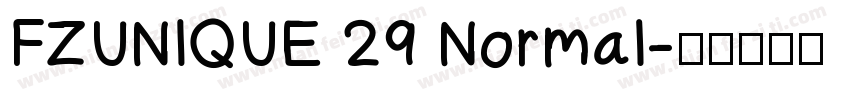 FZUNIQUE 29 Normal字体转换
